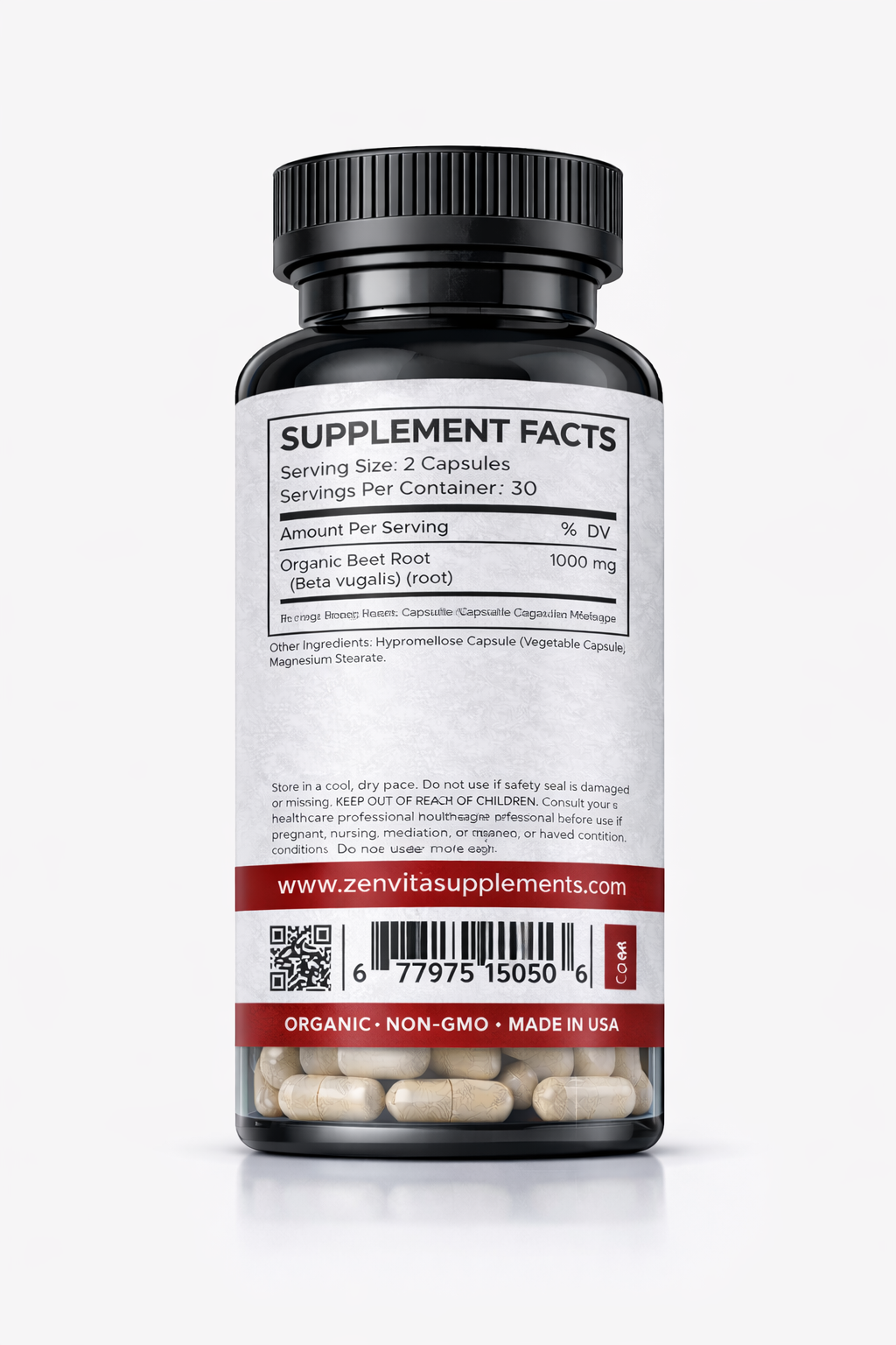 Zenvita Beetroot 1000mg – Nitric Oxide & Circulation Support