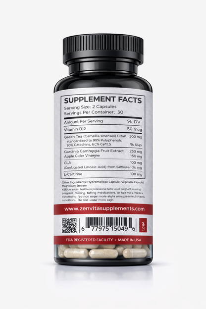 Zenvita Weight Loss Support 1200mg – Metabolism & Appetite Control – 60 Capsules