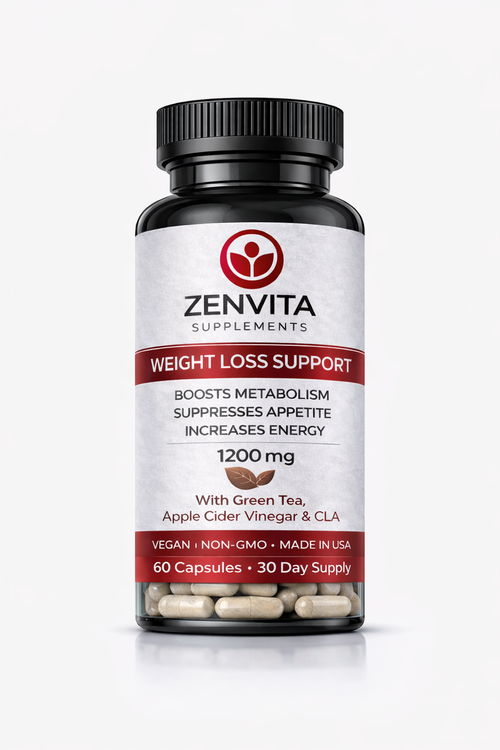 Zenvita Weight Loss Support 1200mg – Metabolism & Appetite Control – 60 Capsules