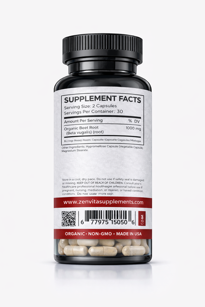 Zenvita Beetroot 1000mg – Nitric Oxide & Circulation Support