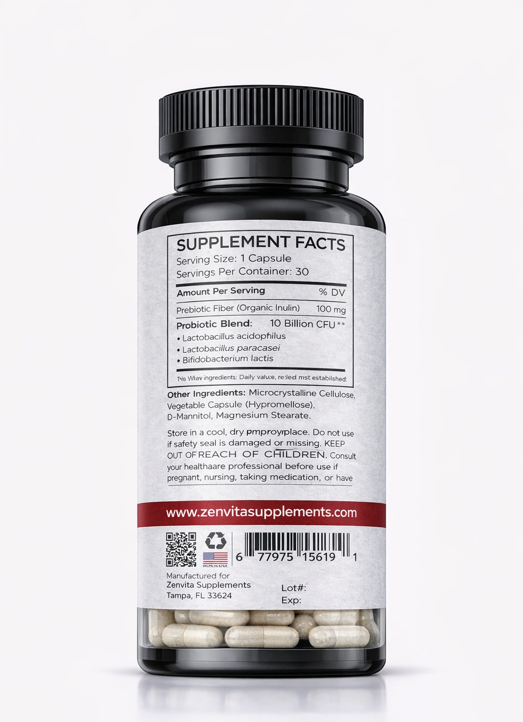 Zenvita Bloating Probiotic – 10 Billion CFU & Digestive Support