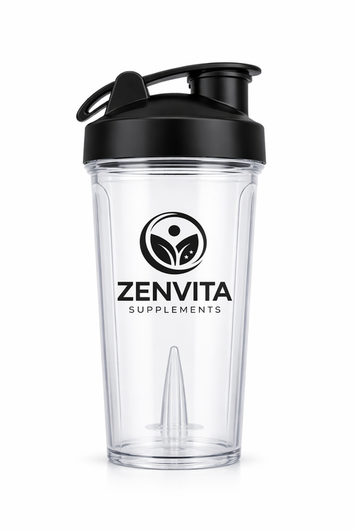 ZenVita Supplements Premium Shaker Bottle – BPA-Free Mixing Cup